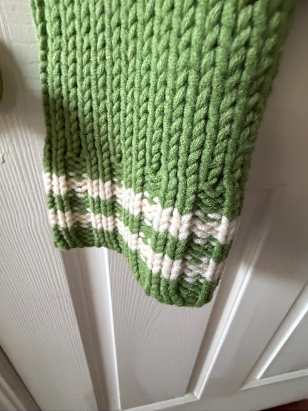 Abercrombie & Fitch Lime Green Chunky Knit Zip Cardigan - Picture 9 of 13